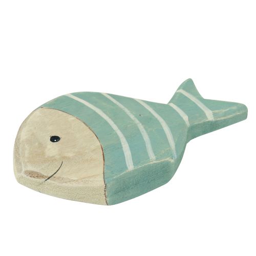 Artikel Træfisk pyntefisk til at stå lyseblå natur 18×10cm