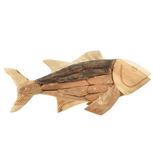Floristik24 Træ fiske teak træ dekoration fiske bord dekoration træ 63cm