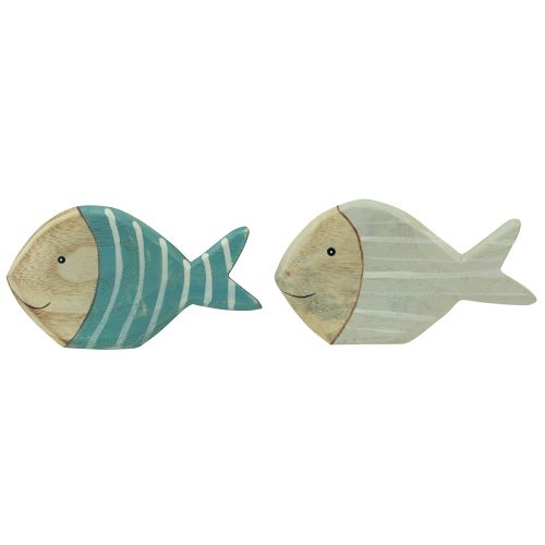 Artikel Fiskebordspynt i træ fiskestativ træ 15×8cm 2 stk