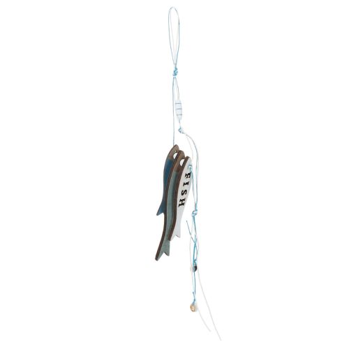 Træophæng af fisk, blå, 36 cm, 4 stk. købe | Floristik24.dk
