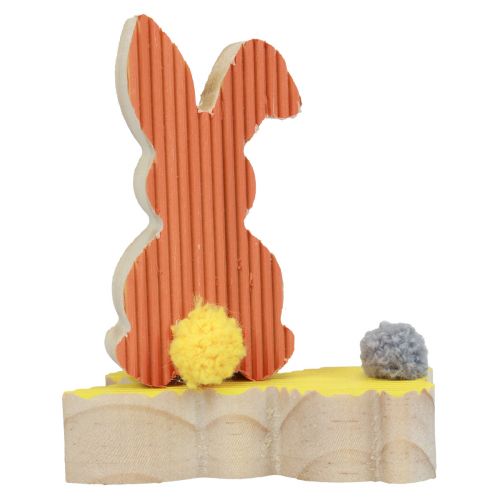 Artikel Trækaniner dekorative kaniner Påskepynt gul orange 4×8cm 6stk