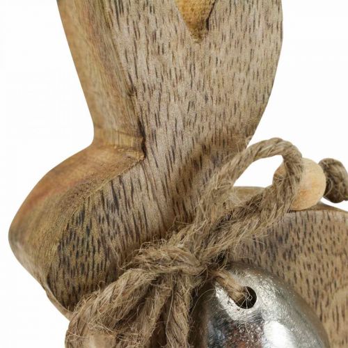Floristik24 Træ kanin dekoration borddekoration påske mango træ 8,5×4×10cm