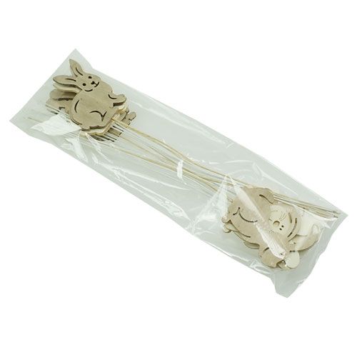 Floristik24 Trækaniner med naturtråd. 6cmx8cm L31cm 18 stk