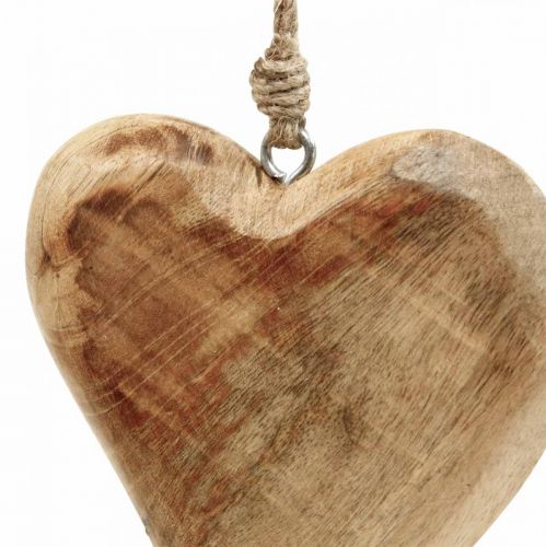 Artikel Træhjerte, hjertevedhæng af mangotræ 9×9cm 4stk