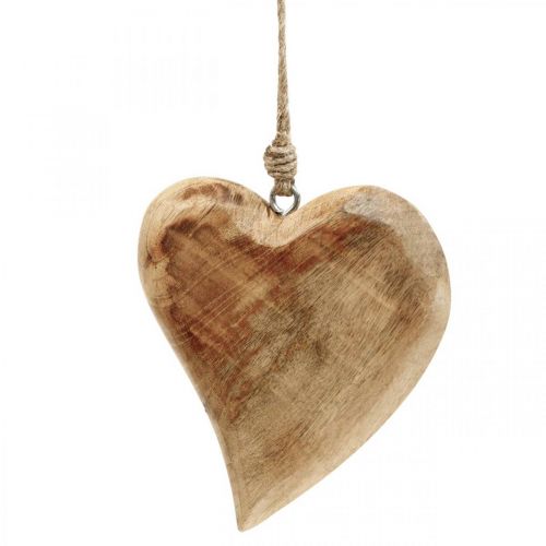 Artikel Træhjerte, hjertevedhæng af mangotræ 9×9cm 4stk