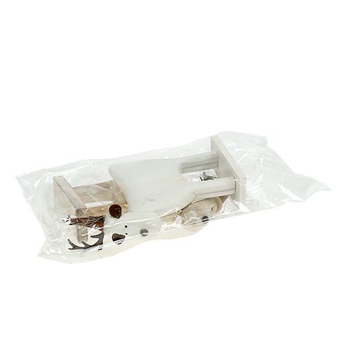 Floristik24 Træhjort hvid H16.5cm 2stk