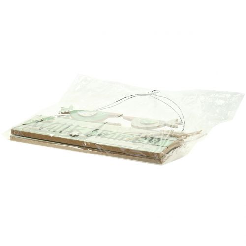 Floristik24 Træskilt &quot;Velkommen&quot; Grøn 29,5 cm x 28 cm 2 stk