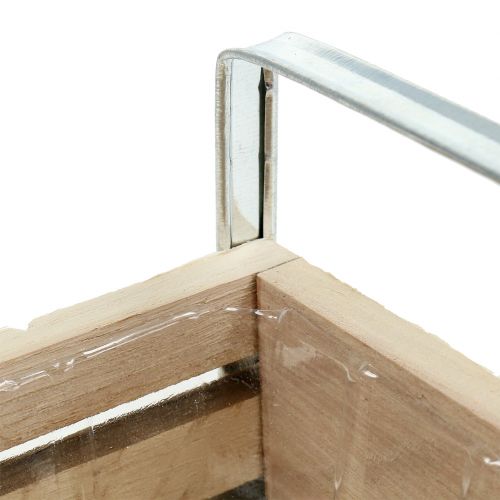 Floristik24 Trækasse naturlig 20cm x 9cm H6cm med håndtag