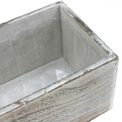 Floristik24 Plantekasse, pyntekasse, cachepot, træbeholder L25cm