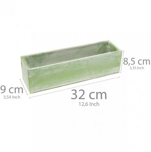 Floristik24 Planter, forårsdekoration, trækasse, urtekasse L32cm