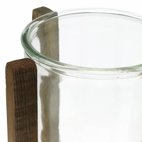 Floristik24 Lysestage med glas Ø15cm H18cm