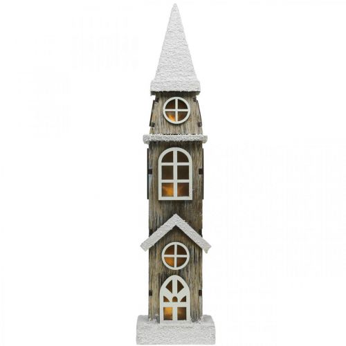 Artikel Fyrtårn lavet af træ Steeple Christmas Church H45cm
