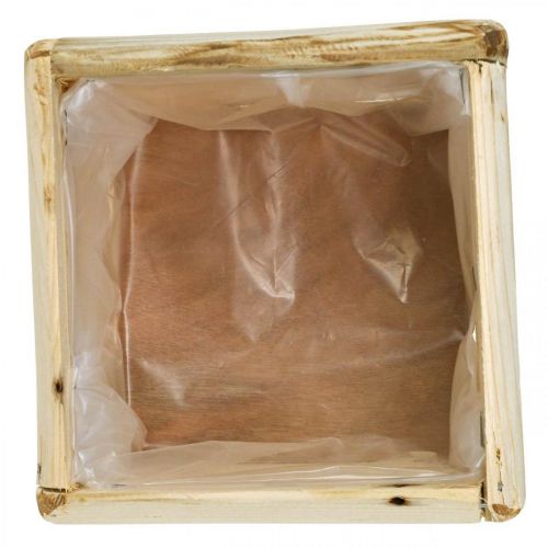 Artikel Plantepotte plantekasse træurtepotte natur 15,5×15,5cm