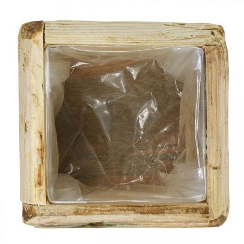 Artikel Plantepotte plantekasse træurtepotte natur 12×12×8,5cm