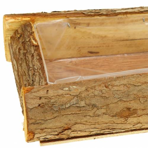 Floristik24 Naturlig træplanter 40cm x 15cm H6cm