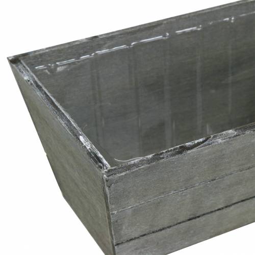Floristik24 Planter trækasse gråvasket 20x12cm H10cm