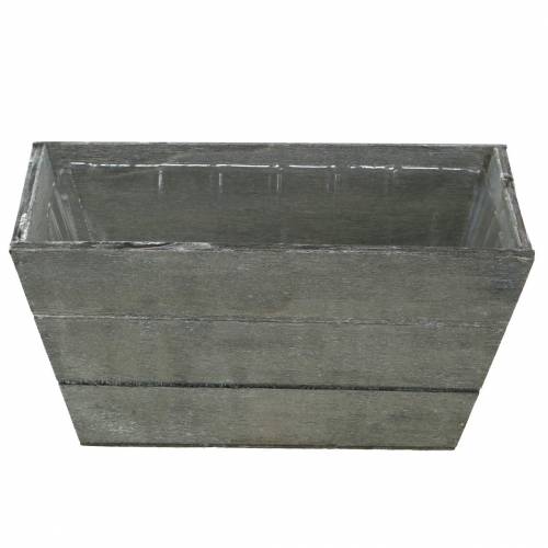 Floristik24 Planter trækasse gråvasket 20x12cm H10cm