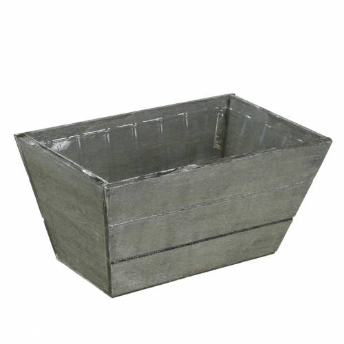 Floristik24 Planter trækasse gråvasket 20x12cm H10cm