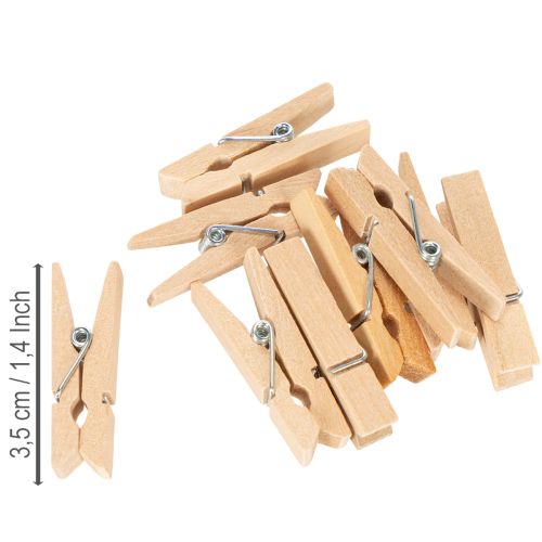 Artikel Træklemme mini tøjklemme dekorative klemmer 3,5 cm 50 stk