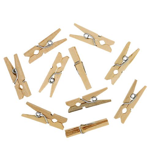 Floristik24 Træclips natur 2,5cm 72 stk