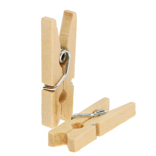 Floristik24 Træclips natur 2,5cm 72 stk
