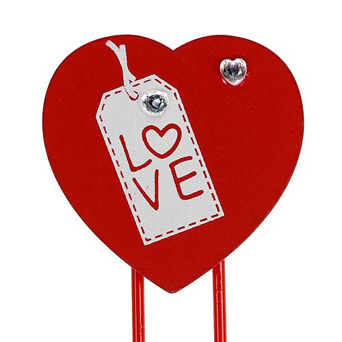 Artikel Træklip hjerte &quot;Love&quot; dekorativt hjerte Valentinsdag gave 2stk