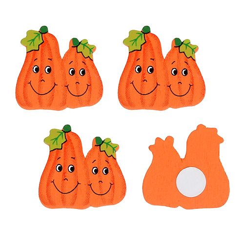 Floristik24 Trægræskar til limning 2,5cm orange 18 stk