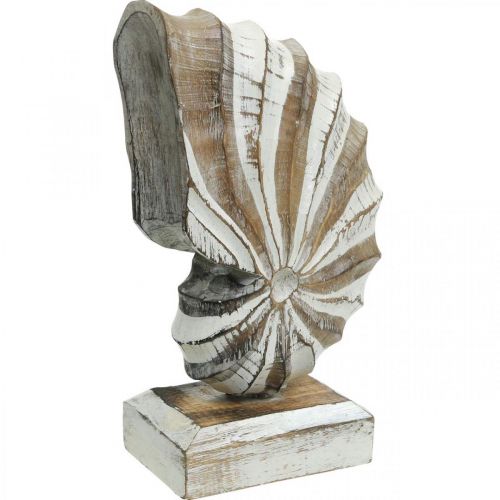Floristik24 Maritim deco trækonkylie stativ natur, hvid H28cm