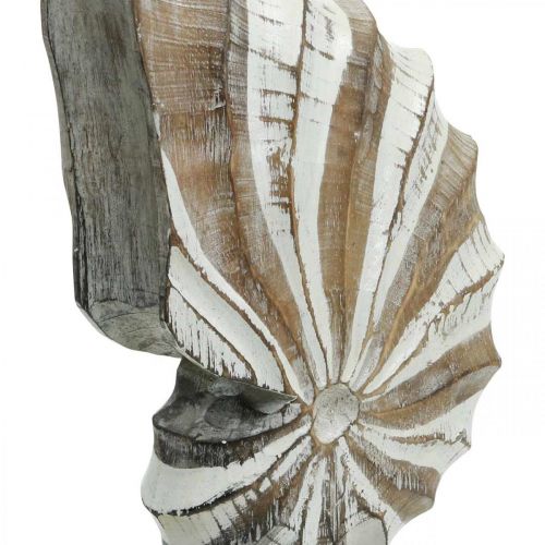 Floristik24 Maritim deco trækonkylie stativ natur, hvid H28cm