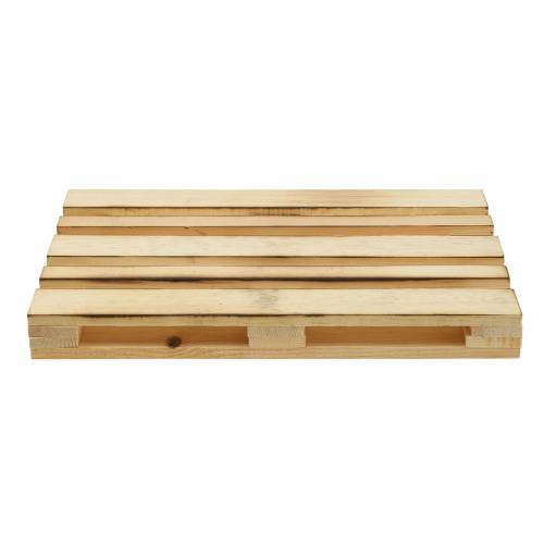 Floristik24 Mini træpalle dekorativ bakke flammet 30 × 20 × 3 cm