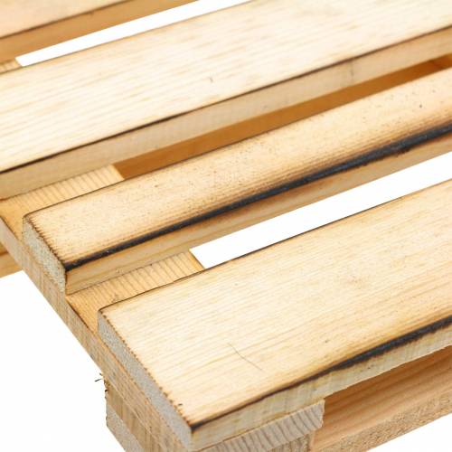 Floristik24 Mini træpalle dekorativ bakke flammet 30 × 20 × 3 cm