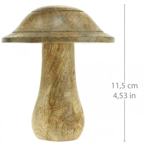 Artikel Træsvamp med riller træ dekoration champignon mango træ natur 11,5ר10cm