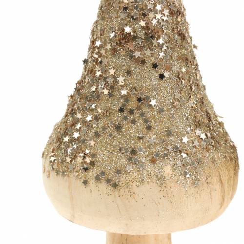 Floristik24 Træsvamp med glitter H17cm 2stk