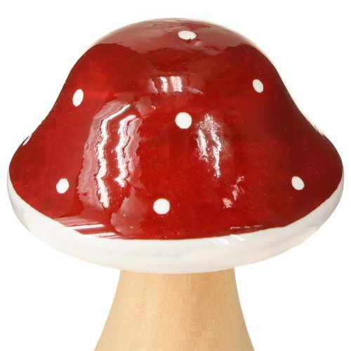 Floristik24 Træsvampe, paddehatte, dekoration, træ, FSC, rødbrun, H6,5/7 cm, 4 stk.