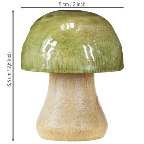 Artikel Træsvampe efterårsdekoration svampe grøn rød orange H6,5 cm 9 stk