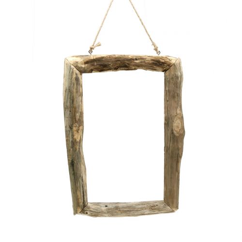 Floristik24 Træramme naturlig til ophængning 59cm x 42cm