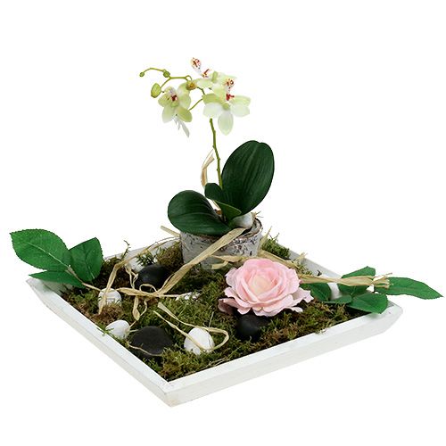 Floristik24 Træskål 25 cm x 25 cm i hvid