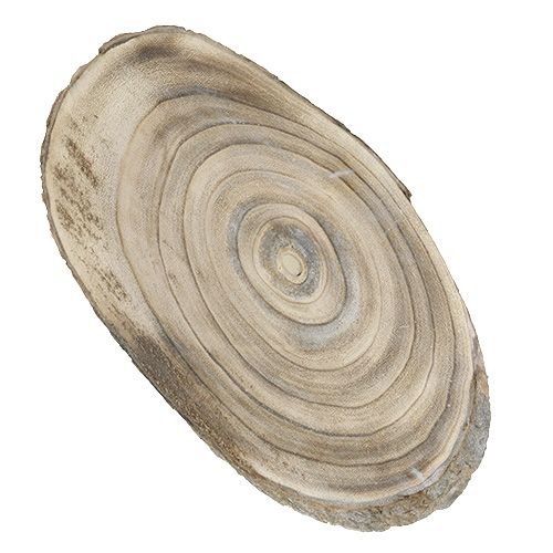 Floristik24 Oval træskive 30 cm - 40 cm brændt