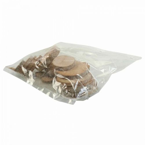 Floristik24 Træskiver 3,5cm - 9cm natur 300g