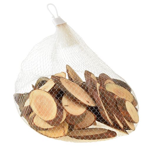 Artikel Træskiver ovale borddekoration håndværksartikler 6,5-8cm 450g