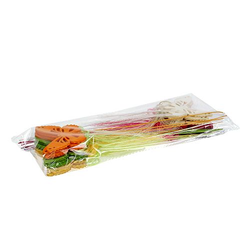 Floristik24 Træ sommerfugle på wiren forskellige farver 8 cm 24stk