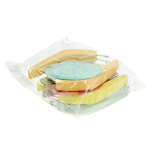 Floristik24 Træsnegl 10,5 x 9 cm farvet 6stk