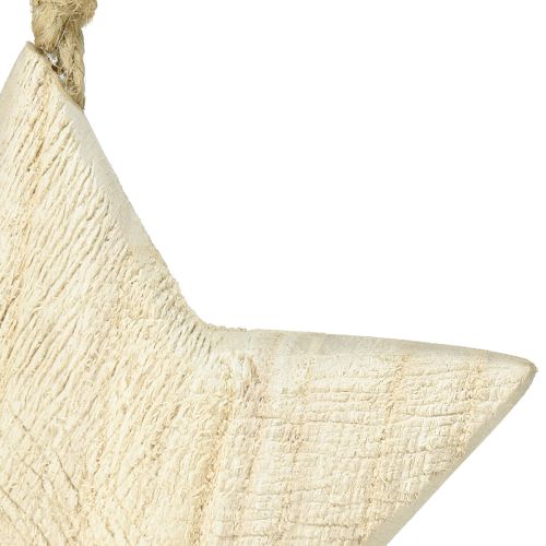 Artikel Træstjerne naturlig juledekoration træ Ø13,5 cm