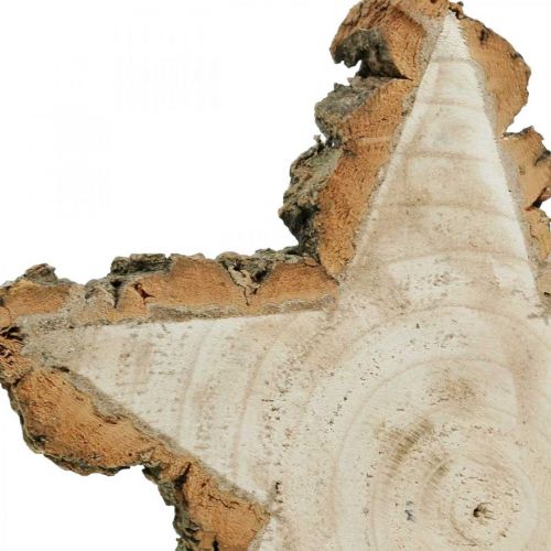 Floristik24 Træskive, lysbakkestjerne, adventsdekoration, dekorativ bakke af naturtræ Ø23cm