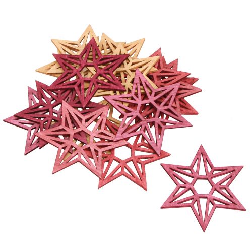 Artikel Træstjerner juledekoration spredte dekorationsstjerner Berry 8cm 16 stk