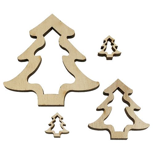Floristik24 Trædekoration juletræ natur 2cm - 8cm 32 stk