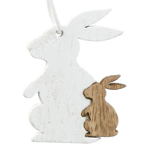 Floristik24 Dekorationsbøjle fjeder hvid / natur 12stk