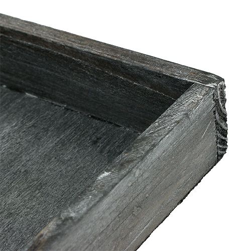 Artikel Træbakke grå 14cm x 14cm x 3cm