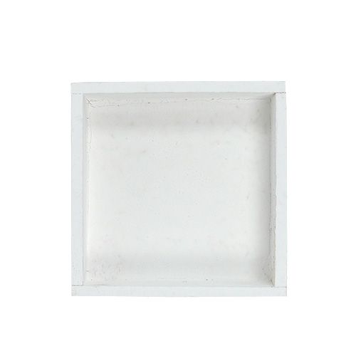 Artikel Træbakke hvid bakke firkantet 14cm × 14cm × 3cm 5 stk