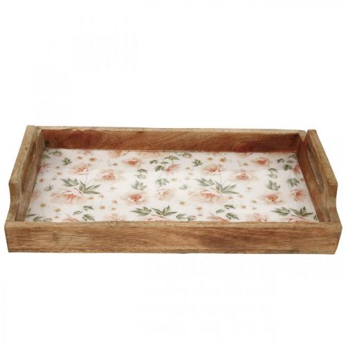 Floristik24 Serveringsbakke af træ Dekorativ bakke rektangulær 35×20,5cm